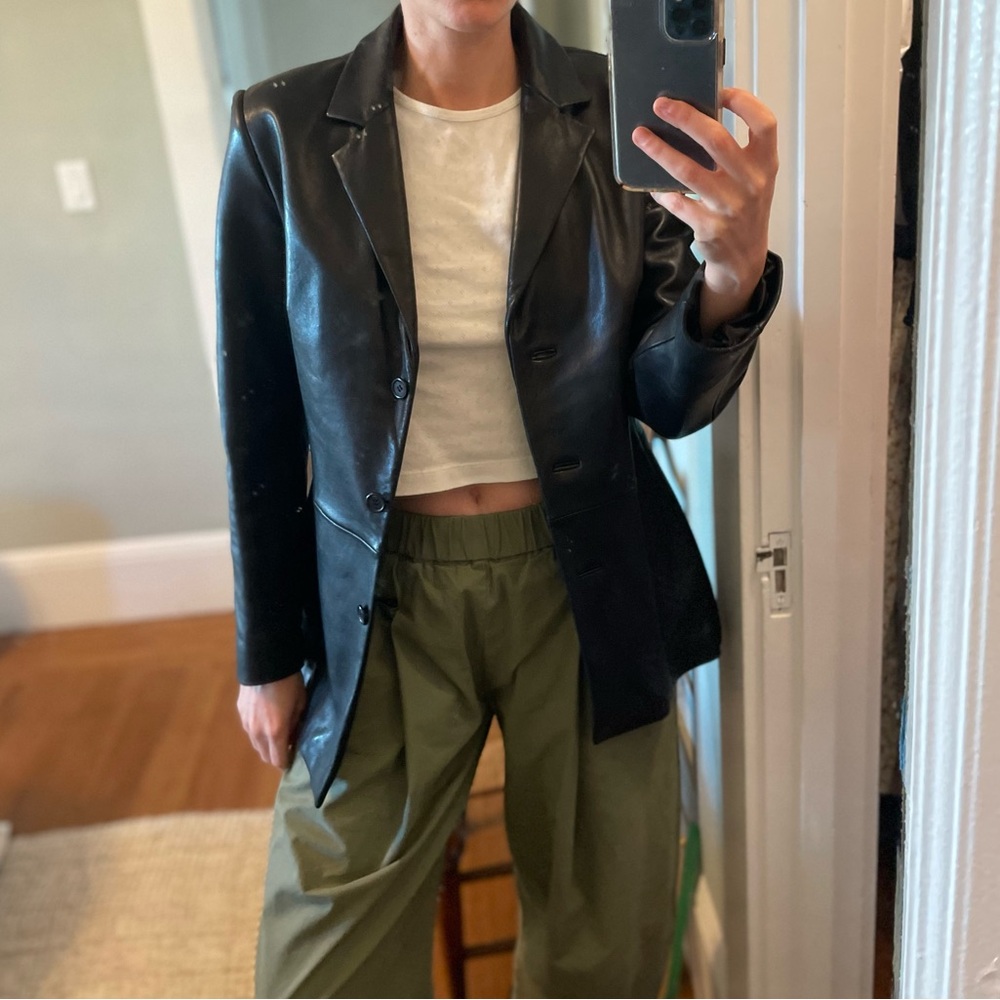 Black Vintage Leather Jacket